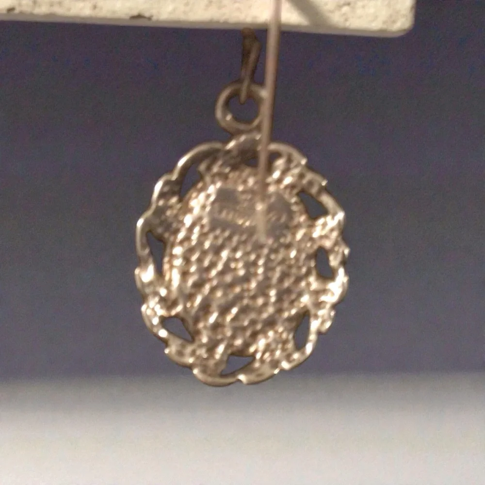 Jolaine Single Silver Earring with (Lapis Lazuli?? )  Blue Stone
